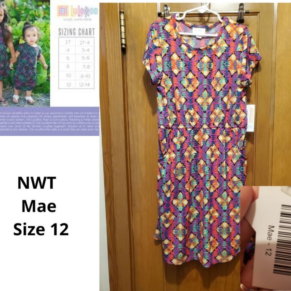 NWT Lularoe Mae Dress Size 12